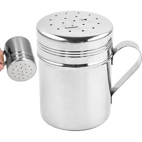 Shaker Épices - Acier Inoxydable - 10 x 7 x 9,7 cm - Pour Sel Poivre Épices en Poudre - Extérieur Barbecue Camping Pique-Nique - 1 Pièce (1/5)