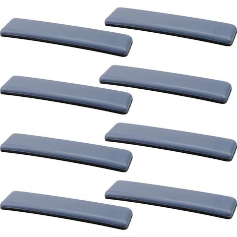 Sollbry Lot de 8 patins de protection rectangulaires pour meubles, tapis de sol, dessous de verre, tapis de sol magique anti-abrasion, patins de déplacement de meubles, 100 x 24 mm (1/4)