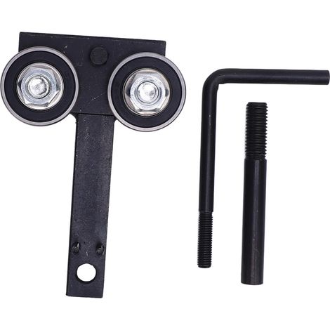 Herramienta para reparar y tensar la barra guía de motosierras, ajustador de barra para afilar cadenas de acero, 135 mm/820 g con 2 accesorios, color negro. (1/5)