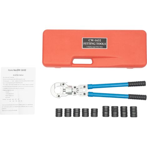 Pinza crimpatrice PEX, impugnatura ergonomica, testa rotante, arancione (1/2)
