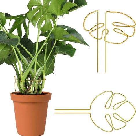 Monstera-Pflanzenstütze, kreative Metall-Blumenstütze für Zimmerpflanzen, 28 cm (1/4)