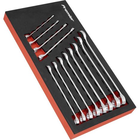Sealey Combination Spanner Set 12pc Metric Spanners WallDrive® DIY Tools Garage AK63012 (1/3)