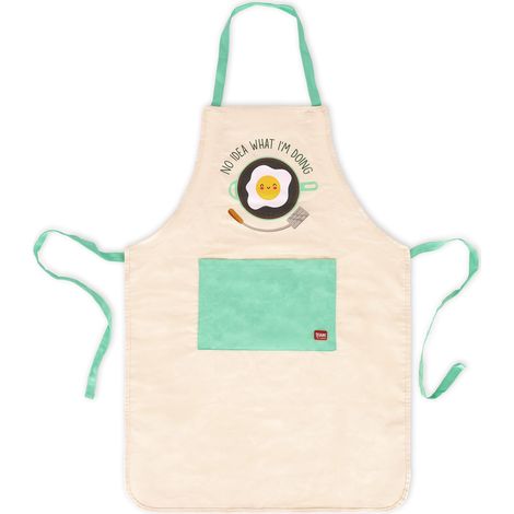 Legami - Grembiule da Cucina Uomo Donna, Super Chef, Tasca Frontale, Regolabile, Taglia Unica, Lavabile in Lavatrice, Dimensioni 56 x 76 cm, Tema No Idea What I am Doing (1/5)
