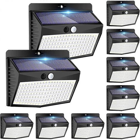 SCSYV Solar-Bewegungsmelderleuchten für den Außenbereich [2er-Pack/138 LEDs] – Helle Solar-Zaunleuchten mit 3 Beleuchtungsmodi, wasserdichte Solar-Sicherheitsleuchten (1/5)