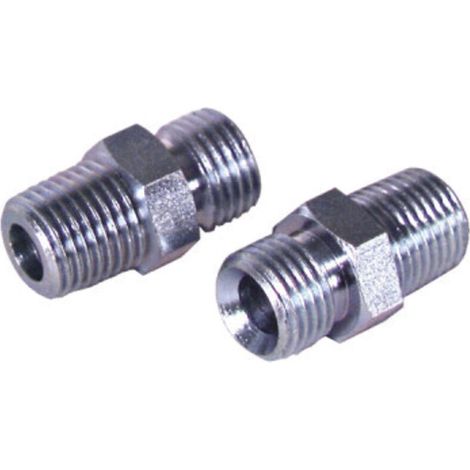 Pneumatikverschraubung, Edelstahl, Kraftstoffdüse, DN8, 1/4"-Sechskant-Geradgewinde, robuster, hochdruckfester, doppelseitiger Außengewinde-Anschluss (1/5)