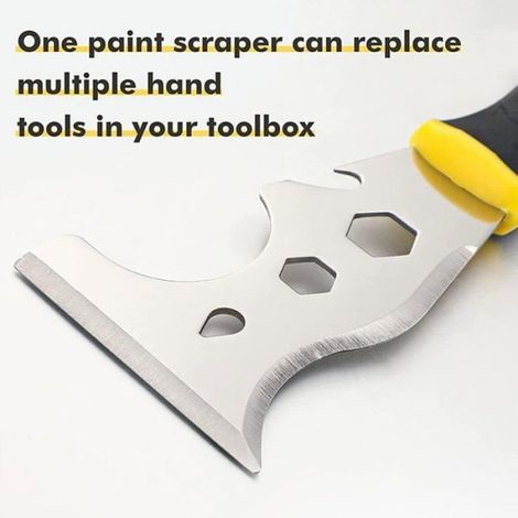 Outil de grattoir, grattoir à peinture 13 en 1, outil de peinture multifonction professionnel comprenant un rouleau à peinture, (1/5)