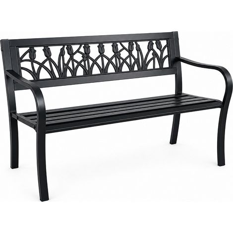 Aga Metall-Gartenbank 125x53x77 cm (1/5)