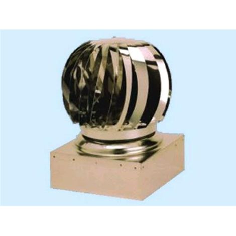 Fumaiolo Mod. Ventolino In Lamiera Zincata Base Quadra 47x47cm