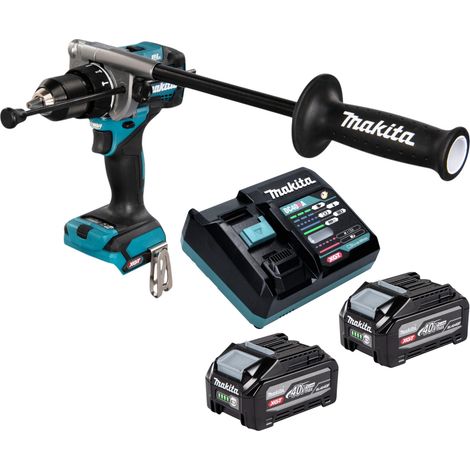 Taladro atornillador a batería Makita HP 001 GU201, 40 V máx., 140 Nm, sin escobillas + 2 baterías de 4,0 Ah + cargador (1/5)