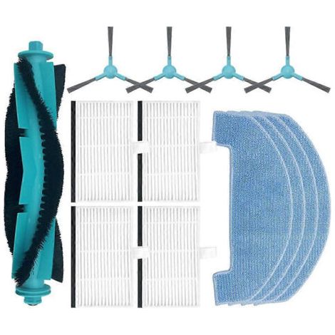 Pour Dreame Mova Trouver E10, E20 Pro Plus / Ultenic D10, T10 Lite Series : Filtre de brosse latérale principale et lingette de nettoyage (1/5)
