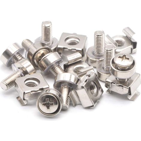 50 Stück M5  20 mm Kronenschraube, Gehäuseschraube aus Edelstahl 304, Schnappmutter