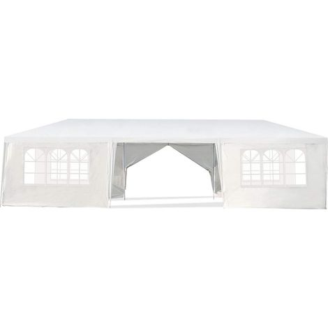COSTWAY Gazebo da Giardino 3 x 9 m, Tendone per Feste con 8 Pannelli Laterali Rimovibili, Impermeabile Protezione UV, per Matrimonio Eventi e Barbecue (1/5)