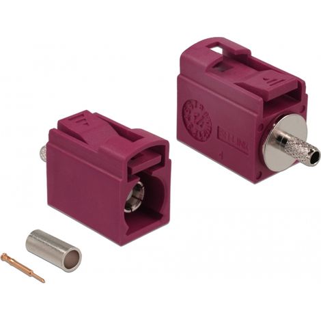 Delock FAKRA L hembra de 21 mm (corta) para prensar