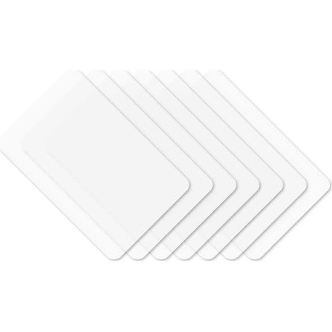 Lot de 8 sets de table transparents, lavables, blancs, en plastique antidérapant et résistant à la chaleur. (1/5)