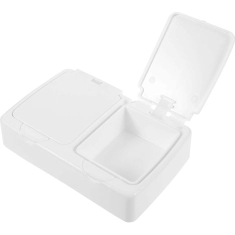 Boîte à cotons-tiges en plastique, petit récipient avec couvercle à pression, idéale pour le maquillage. (1/5)
