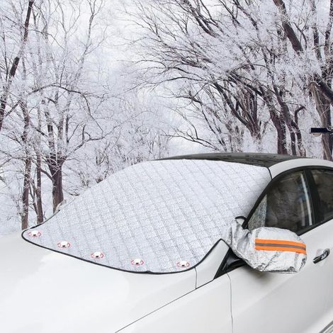 Couverture Pare Brise Voiture, Bache Pare Brise Protection 5 Magnétique, Protection Pare Brise, Bache de Protection Pare Brise Voiture (1/5)