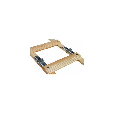 Outifrance – Échelle de toit pliante renforcée 6 m – Échelons larges striés pour sécurité – Montants plats 48x20mm – Assemblage par vis et écrous