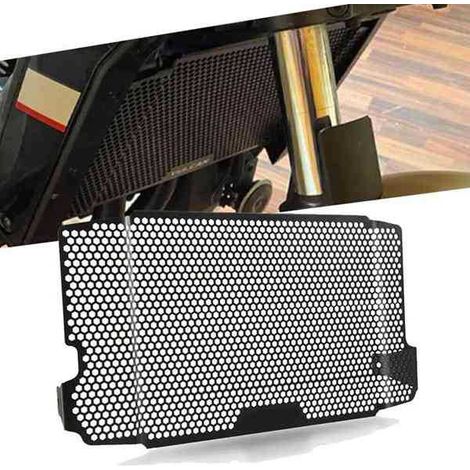 Black material: Metal radiator grille for motorcycle, compatible with motorcycle accessories. (1/5)