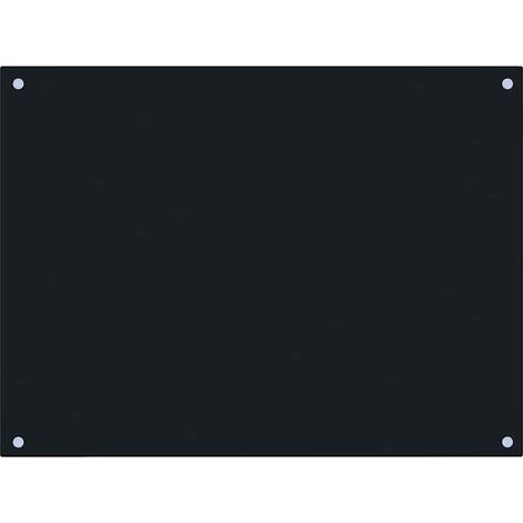 vidaXL Protección salpicaduras cocina vidrio templado negro 80x60 cm (1/2)