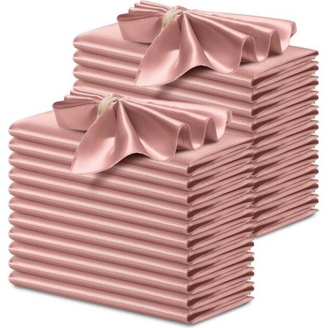 Serviettes de table pour restaurant - lot de 24, réutilisables, douces et confortables - idéales pour tous types d'événements, or rose, 30 x 30 cm (1/5)