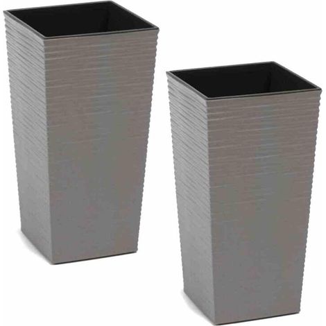 Pflanzgefäß Nizza 2er-Set 30 cm grau (1/4)