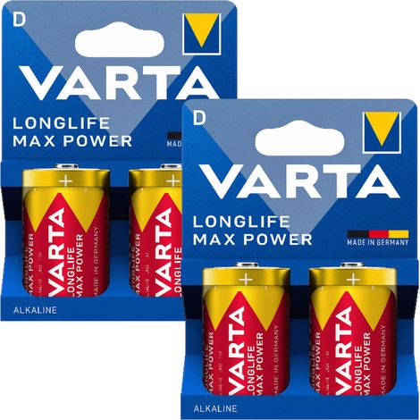 Varta LL MAX D Batterie alcaline LR20 per torcia, radio e orologio, 2 pezzi x2 (1/3)