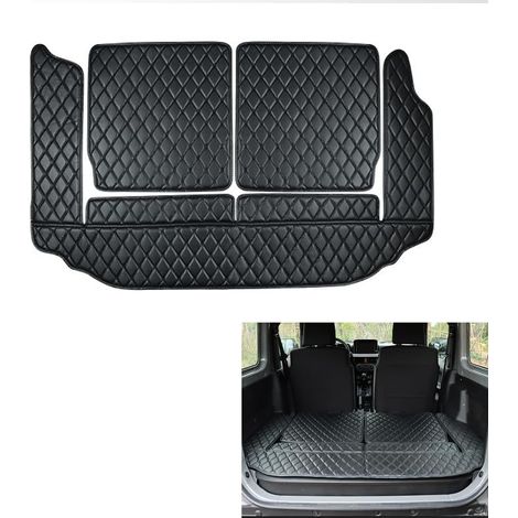 Protector de maletero antideslizante e impermeable de PVC, compatible con Suzuki Jimny 2019-2024 (negro). (1/5)