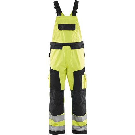 Tuta da lavoro senza maniche alta visibilità 2660 - Giallo fluorescente/Nero 44C