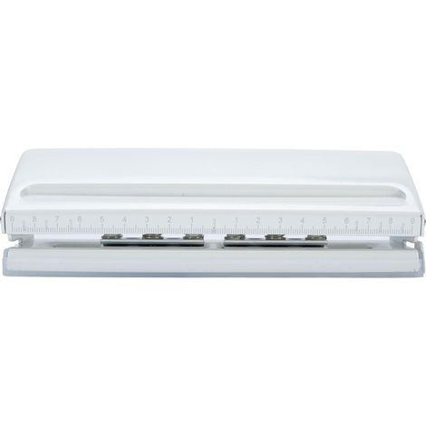 6-Hole Hole Punch for Office and School, Hole Spacing for B3, B4, B5, Manual Hole Punch with Non-Slip Base and Waste Collector, Metal Construction for Reports and (1/5)