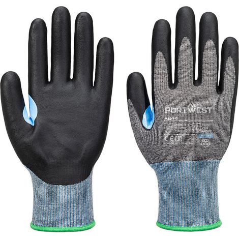 Guanto antitaglio Cs D15 in nitrile - Taglia XL - Grigio/nero - Portwest