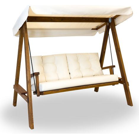 Westmann Balancelle en bois Pera 2000  Beige  203x116x180 cm