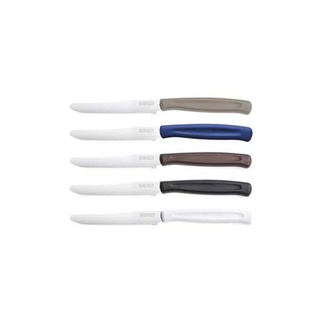 COLTELLO DINAMIK DA TAVOLA LAMA DENTATA- - tortora, lunghezza lama cm.11 (1050721) - 2 blister KAIMANO