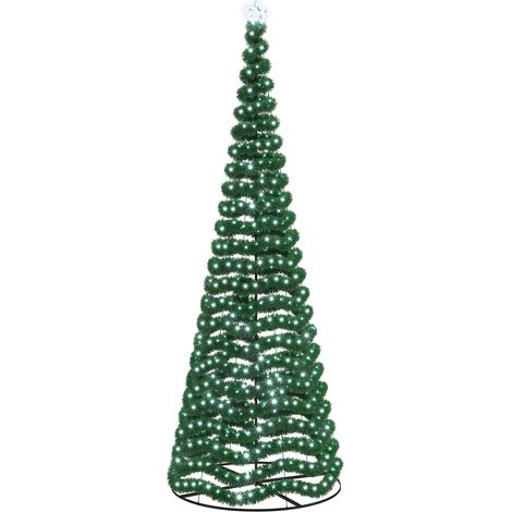 Albero di Natale in tinsel con luci LED e base EKENAS 400 cm vidaXL (1/5)