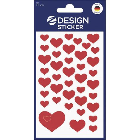 Sticker Herzen Papier 4371