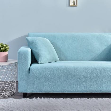 Dehnbarer, wasserdichter elastischer Sofabezug für 1-, 2-, 3- und 4-Sitzer-Sofas, himmelblau, 185–230 cm