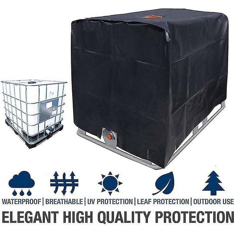 Bac de protection solaire pour réserve d'eau de pluie 1000l - IBC Noir - 120100116cm, (1/4)