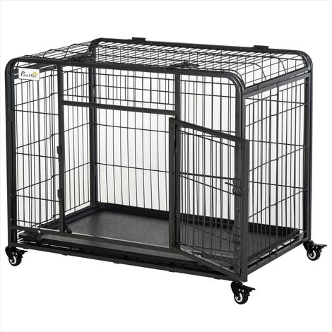 Cage de transport pour animaux pliable en métal 94 x 58 x 69,5 cm (1/5)