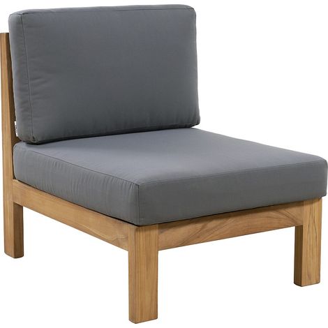 Fauteuil de jardin en teck - Naturel clair et gris - SUMINI de MYLIA (1/4)