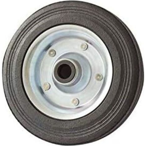 Roue Jockey de Remorque 200x50 mm - Winterhoff ST 48-200 VB – Moyeu 58 mm, Alésage 20 mm, Roue de Support en Caoutchouc Résistant (1/5)
