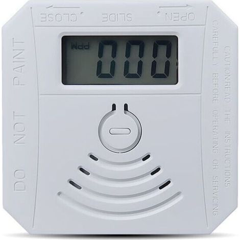 Détecteur de gaz Détecteur de fumée de monoxyde de carbone combiné Détecteur de fumée CO à piles avec écran d'affichage LED Flash Alarme sonore Motif d'avertissement sonore (1/4)