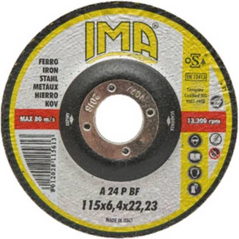 25 x IMA DISCO P/FERRO P/SBAVARE D 115X6,4 MM