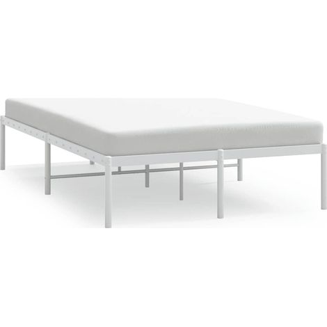 Maison Exclusive - Bettgestell Metall Weiß 120x200 cm