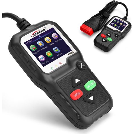 Scanner OBDII/EOBD KONNWEI KW680 : lecteur de codes défauts OBD2 pour diagnostic automobile (1/5)