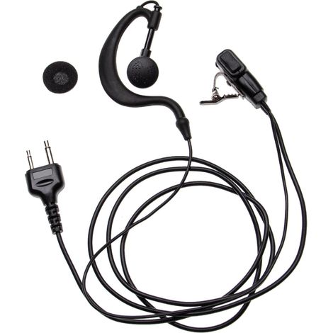 vhbwOreillette compatible avec Cobra MT-305, MT-220, MT-525, MT-500, MT-110, MT-725, MT-700, MT-925, MT-900 radio talkie-walkie (1/2)