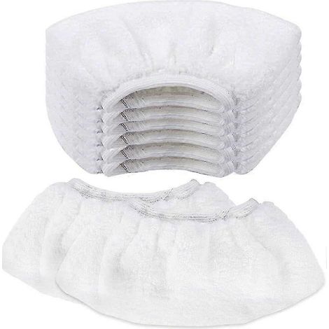 Ensemble de 8 chiffons en microfibre avec housse et protection pour embout, compatibles avec les aspirateurs Kärcher SC1, SC2, SC3, SC4, SC5 et SV7 ZO. WHBYV (1/4)