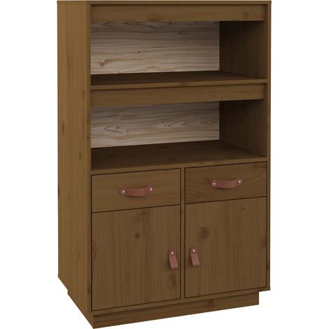 Maison Exclusive - Aparador de madera maciza de pino marrón miel (1/5)