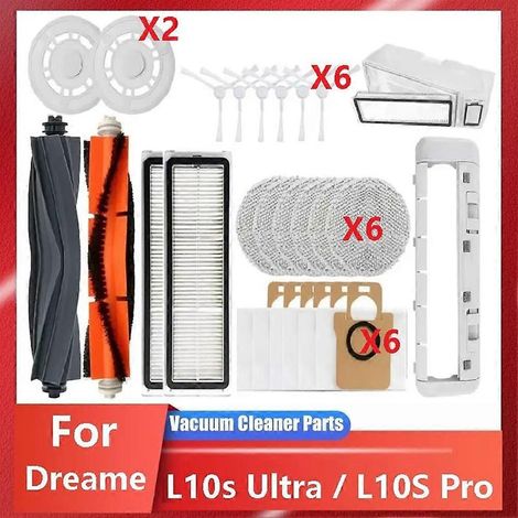 Accessoires pour aspirateur robot Dreame L10S Ultra / L10S Pro : sacs, filtres de nettoyage et brosse de nettoyage. (1/5)