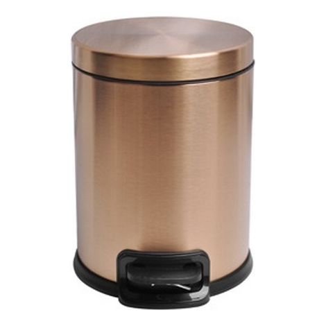 Cestino bagno 5lt con pedale in acciaio inox finitura oro rosa PVD KA5GR kamalu