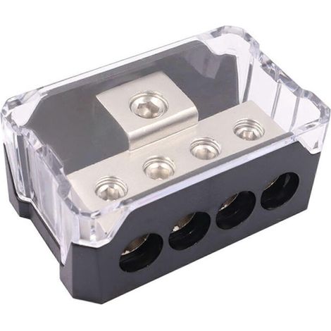 Distributeur d'alimentation et de masse à courant de sortie élevé, 1 entrée 4 sorties, adapté pour autoradio de voiture (1/5)