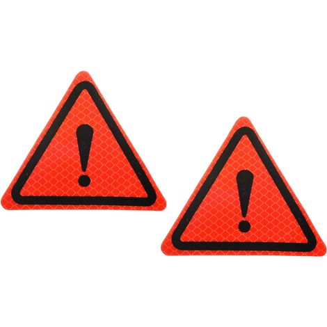 Paquet x Pouce Imperméable Adhésif Haut Visibilité Nuit Attention Avertissement Triangle Sécurité Ruban Réflecteur pour 2 3.94 Rouge (1/4)